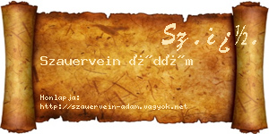 Szauervein Ádám névjegykártya